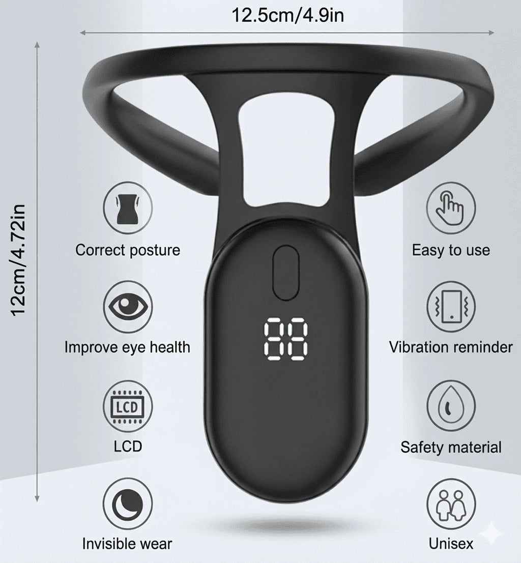 Smart Posture Corrector with Vibration Reminder – Wearable Back Support for Upright Posture Monitoring, USB Rechargeable Sensor Posture Trainer
