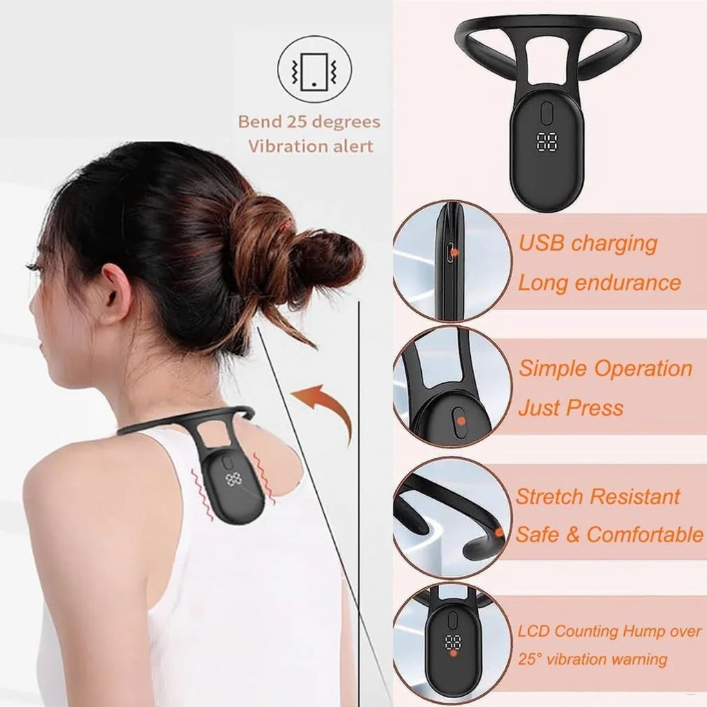 Smart Posture Corrector with Vibration Reminder – Wearable Back Support for Upright Posture Monitoring, USB Rechargeable Sensor Posture Trainer